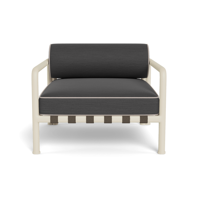 Parker Lounge Chair | Aluminum Bone, Panama Grafito, Panama Marble