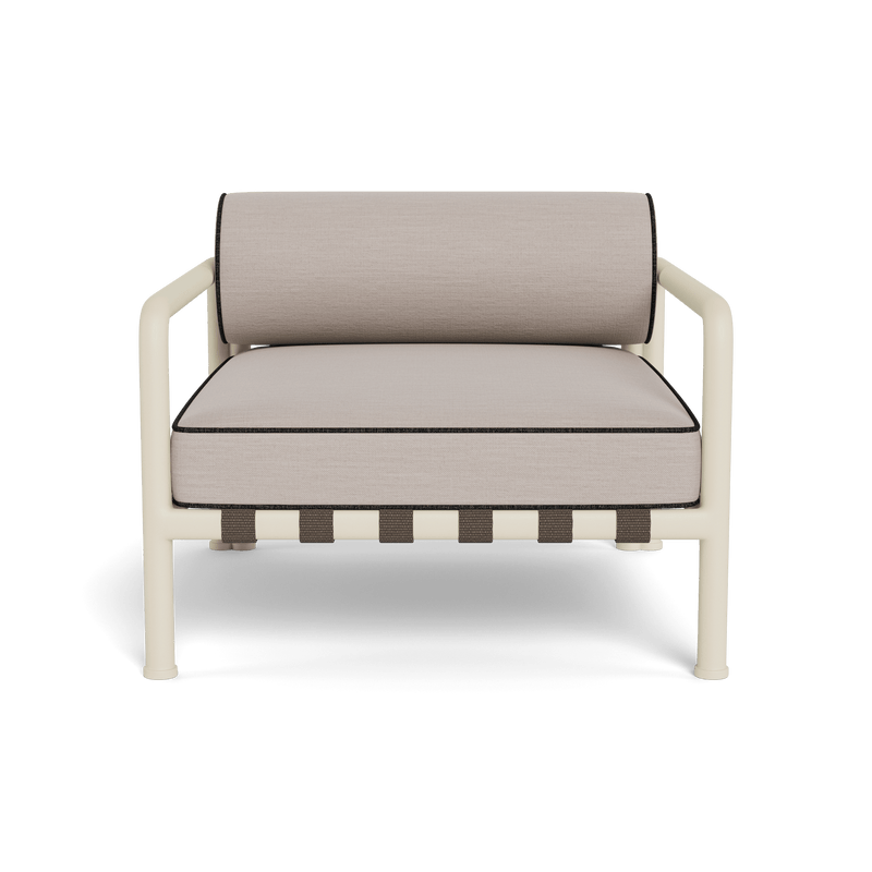 Parker Lounge Chair | Aluminum Bone, Panama Marble, Copacabana Midnight