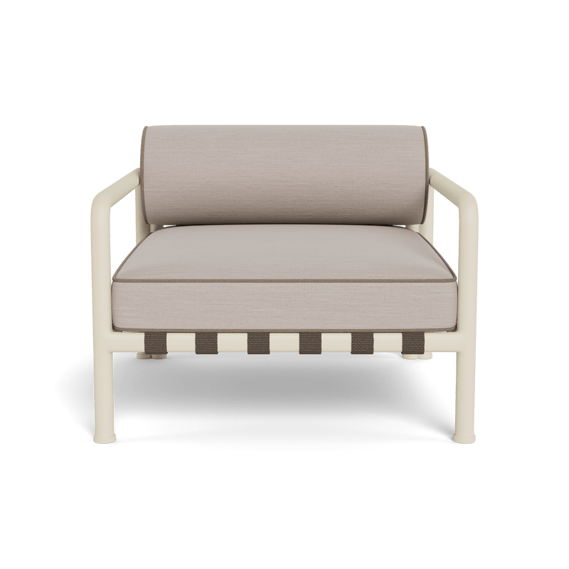 Parker Lounge Chair | Aluminum Bone, Panama Marble, Panama Coco