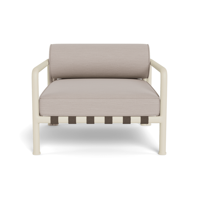 Parker Lounge Chair | Aluminum Bone, Panama Marble, Panama Marble