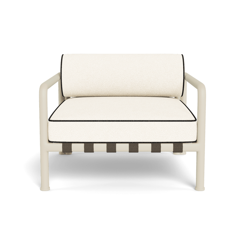 Parker Lounge Chair | Aluminum Bone, Riviera Ivory, Copacabana Midnight