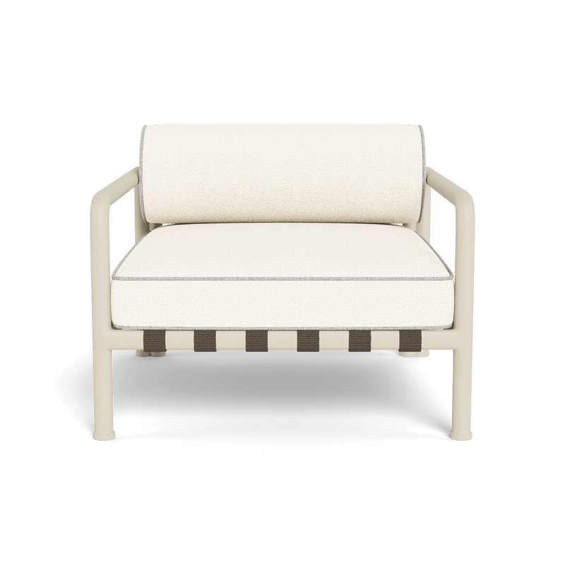 Parker Lounge Chair | Aluminum Bone, Riviera Ivory, Copacabana Sand