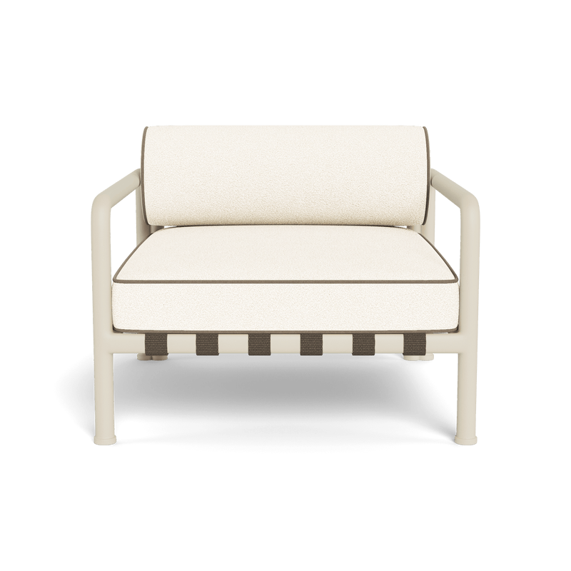 Parker Lounge Chair | Aluminum Bone, Riviera Ivory, Panama Coco