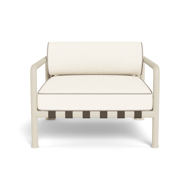 Parker Lounge Chair | Aluminum Bone, Riviera Ivory, Panama Marble