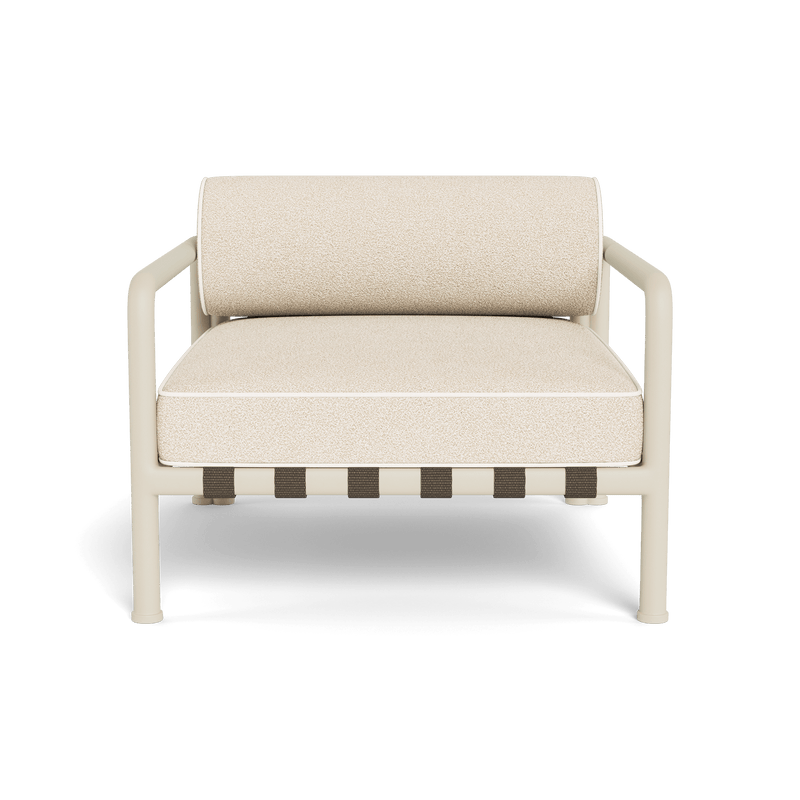 Parker Lounge Chair | Aluminum Bone, Riviera Sand, Panama Blanco