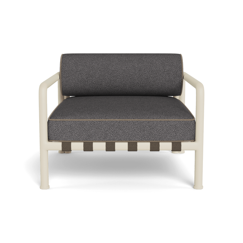 Parker Lounge Chair | Aluminum Bone, Riviera Slate, Panama Coco