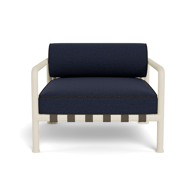 Parker Lounge Chair | Aluminum Bone, Siesta Indigo, Copacabana Midnight