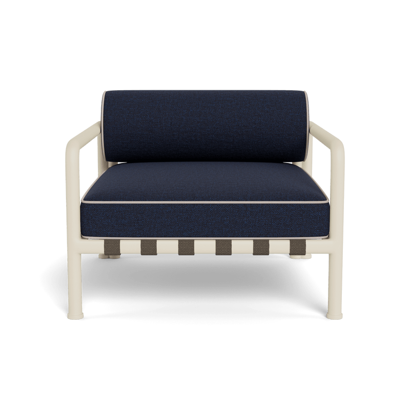 Parker Lounge Chair | Aluminum Bone, Siesta Indigo, Panama Marble