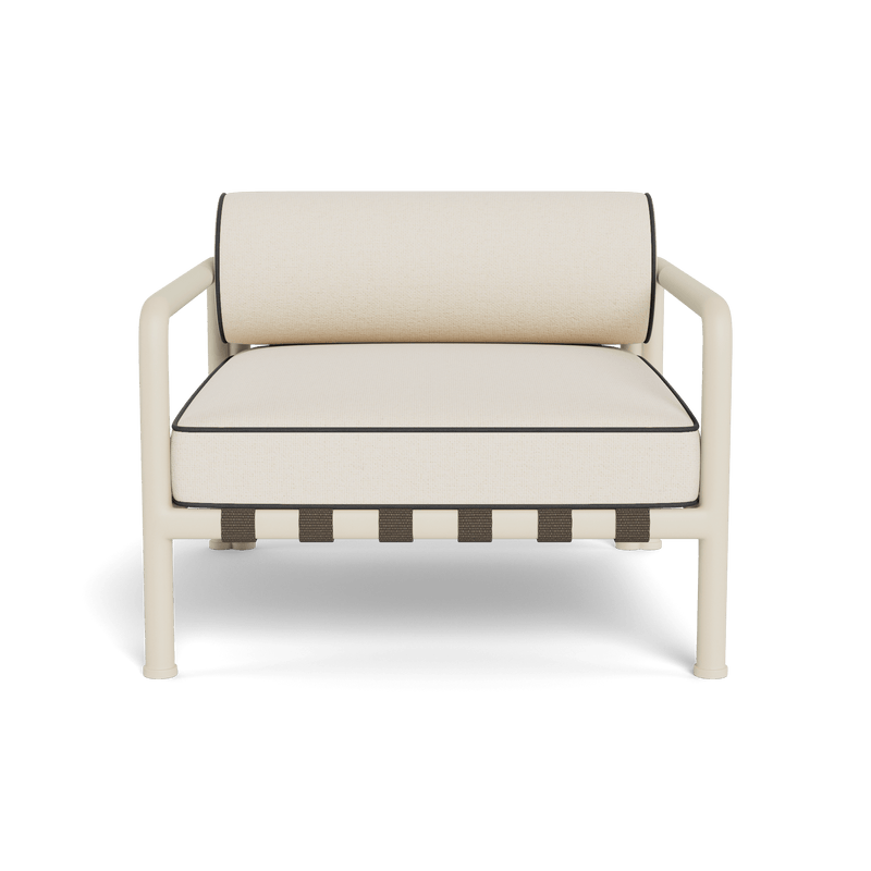 Parker Lounge Chair | Aluminum Bone, Siesta Ivory, Panama Grafito