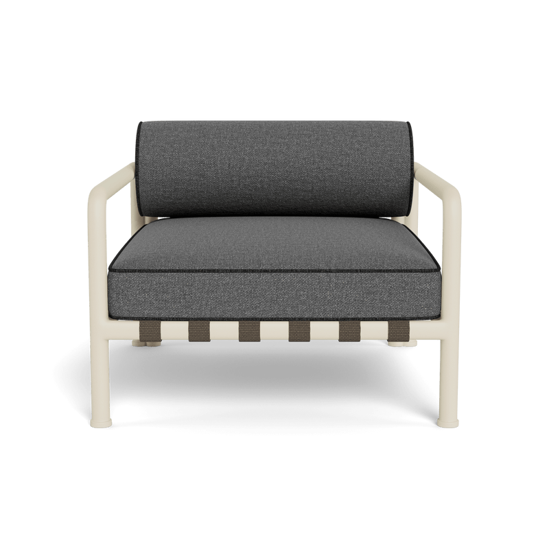 Parker Lounge Chair | Aluminum Bone, Siesta Slate, Copacabana Midnight