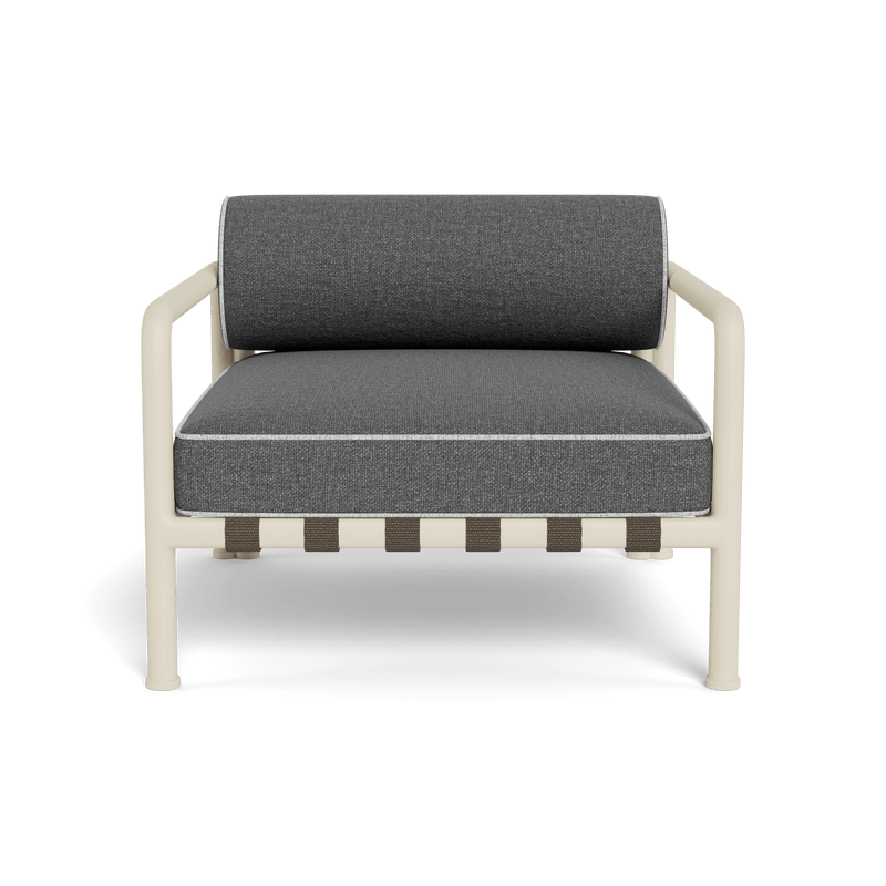 Parker Lounge Chair | Aluminum Bone, Siesta Slate, Copacabana Sand