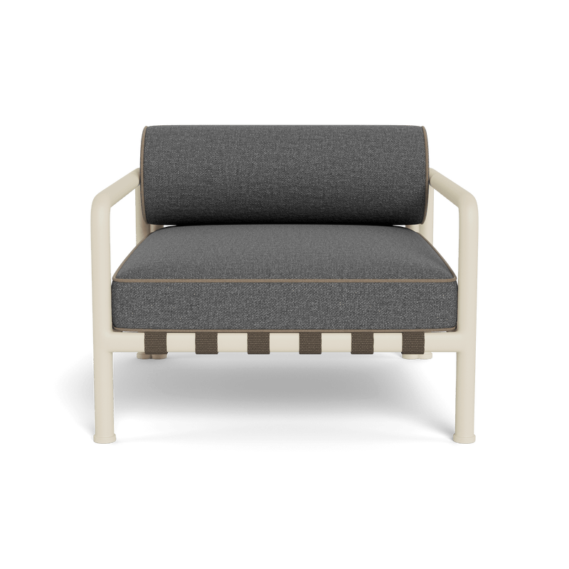 Parker Lounge Chair | Aluminum Bone, Siesta Slate, Panama Coco