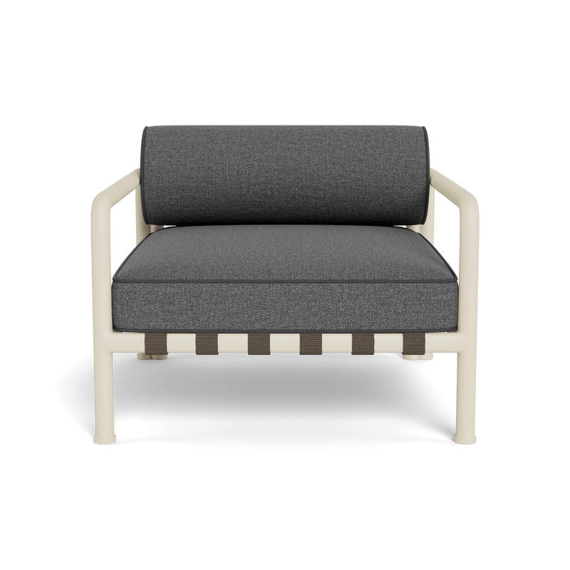 Parker Lounge Chair | Aluminum Bone, Siesta Slate, Panama Grafito