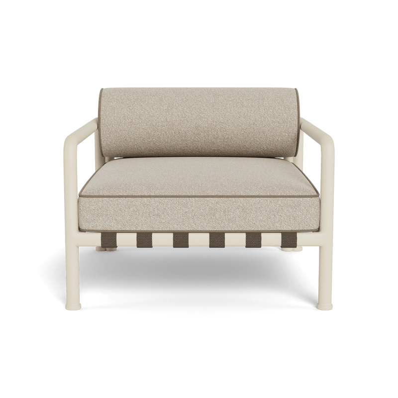 Parker Lounge Chair | Aluminum Bone, Siesta Taupe, Panama Coco