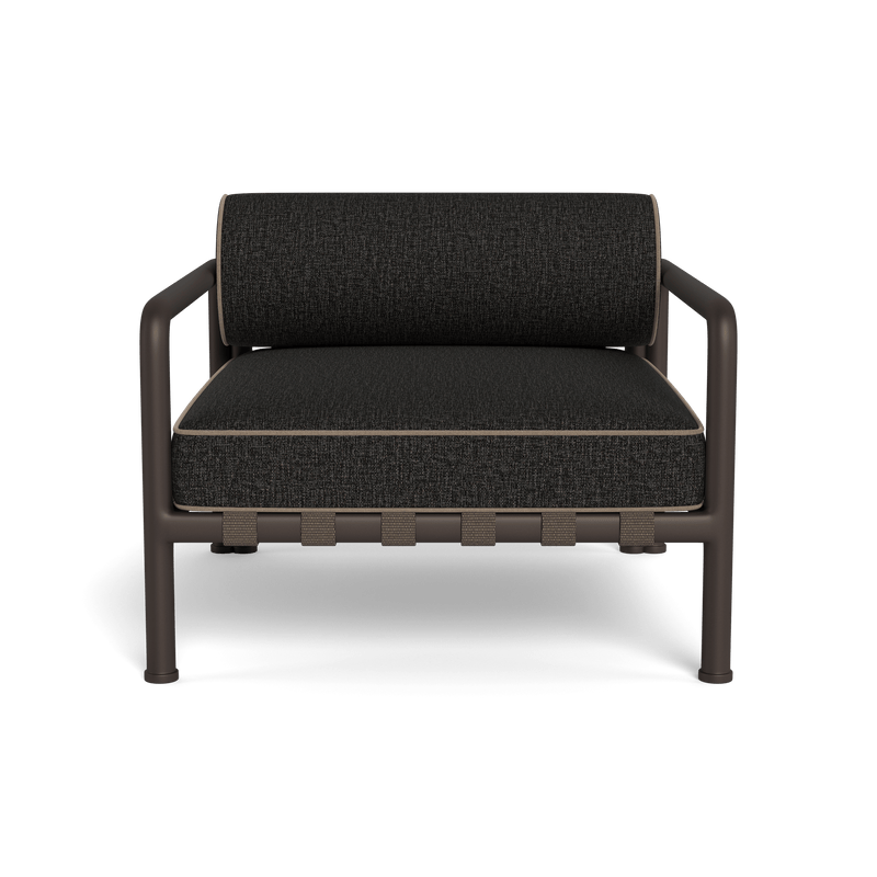 Parker Lounge Chair | Aluminum Bronze, Copacabana Midnight, Panama Coco