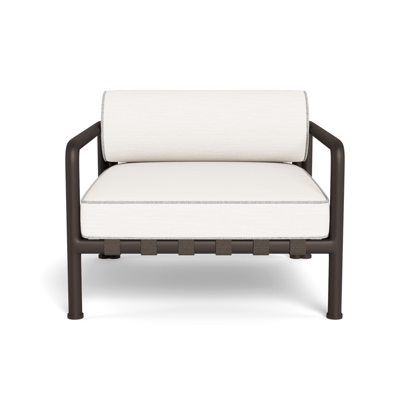 Parker Lounge Chair | Aluminum Bronze, Panama Blanco, Copacabana Sand