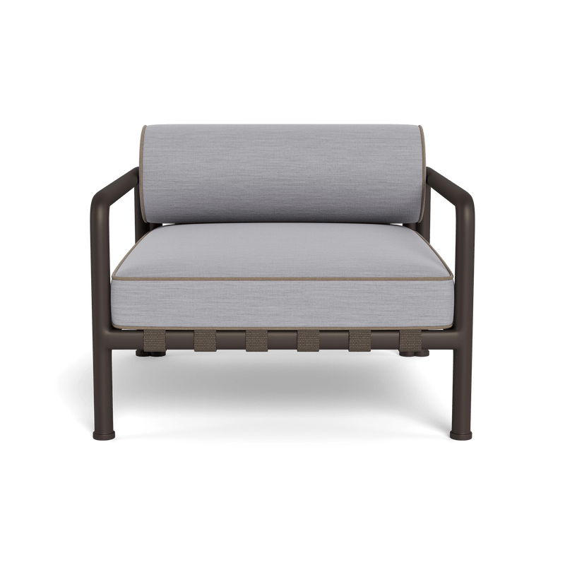 Parker Lounge Chair | Aluminum Bronze, Panama Cloud, Panama Coco