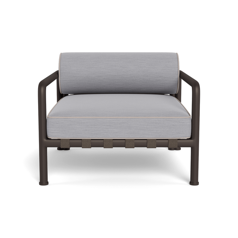 Parker Lounge Chair | Aluminum Bronze, Panama Cloud, Panama Marble