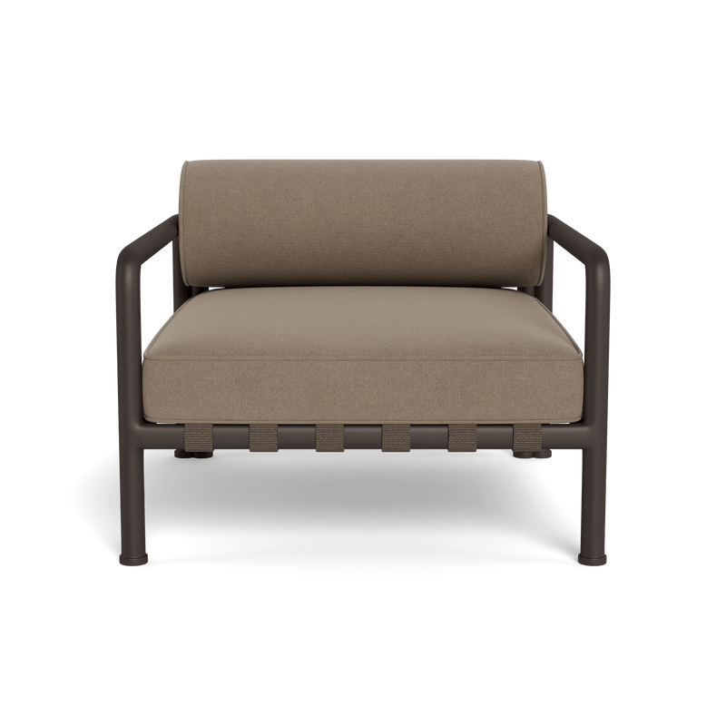 Parker Lounge Chair | Aluminum Bronze, Panama Coco, Panama Coco