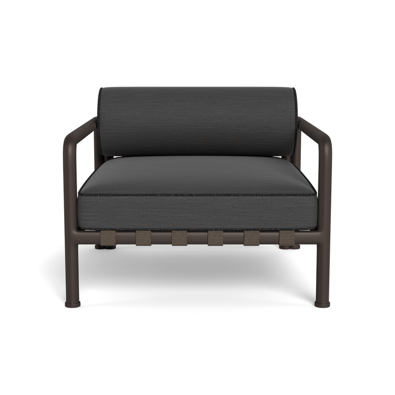 Parker Lounge Chair | Aluminum Bronze, Panama Grafito, Copacabana Midnight