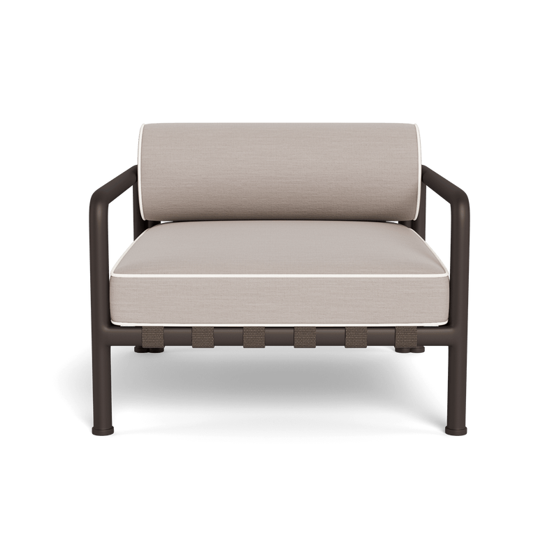 Parker Lounge Chair | Aluminum Bronze, Panama Marble, Panama Blanco