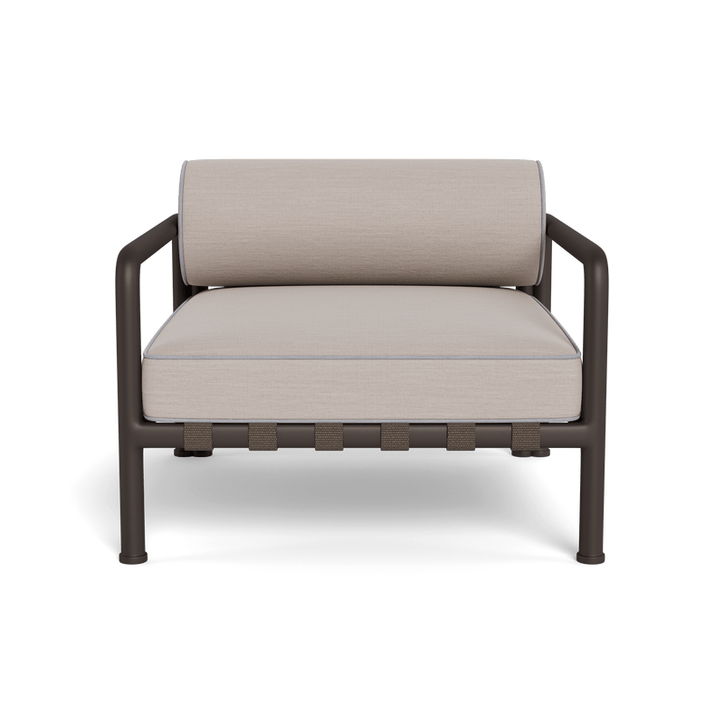 Parker Lounge Chair | Aluminum Bronze, Panama Marble, Panama Cloud