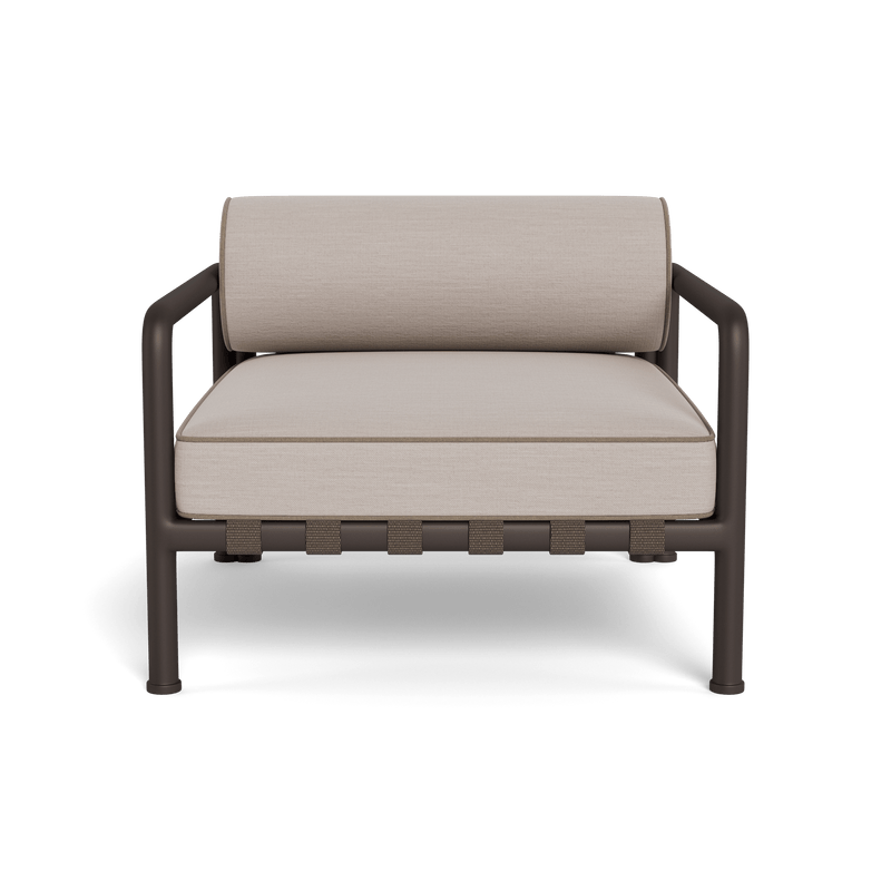 Parker Lounge Chair | Aluminum Bronze, Panama Marble, Panama Coco