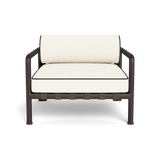 Parker Lounge Chair | Aluminum Bronze, Riviera Ivory, Copacabana Midnight