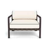 Parker Lounge Chair | Aluminum Bronze, Riviera Ivory, Panama Grafito