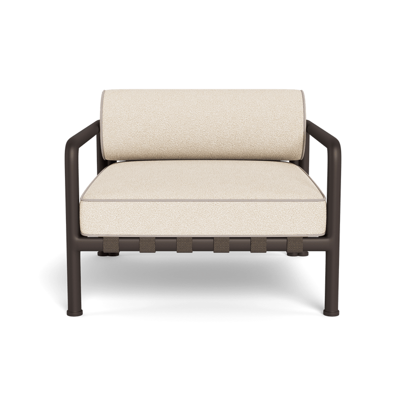 Parker Lounge Chair | Aluminum Bronze, Riviera Sand, Panama Marble