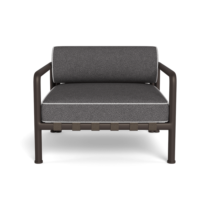 Parker Lounge Chair | Aluminum Bronze, Riviera Slate, Copacabana Sand