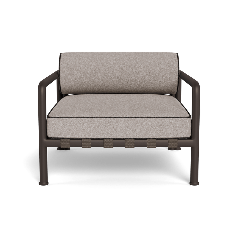 Parker Lounge Chair | Aluminum Bronze, Riviera Stone, Copacabana Midnight