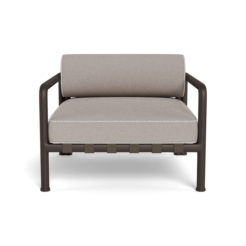 Parker Lounge Chair | Aluminum Bronze, Riviera Stone, Copacabana Sand