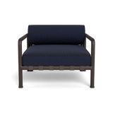 Parker Lounge Chair | Aluminum Bronze, Siesta Indigo, Copacabana Midnight