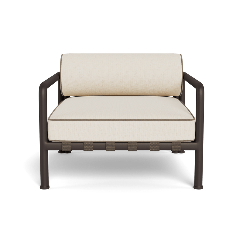 Parker Lounge Chair | Aluminum Bronze, Siesta Ivory, Panama Coco