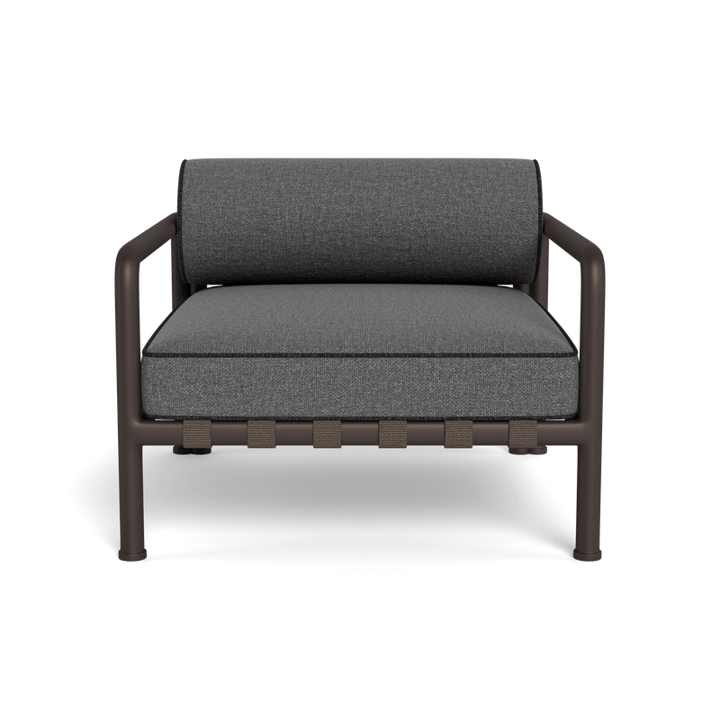 Parker Lounge Chair | Aluminum Bronze, Siesta Slate, Copacabana Midnight