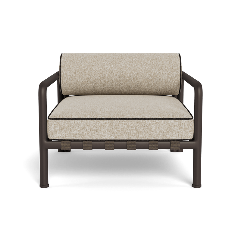 Parker Lounge Chair | Aluminum Bronze, Siesta Taupe, Copacabana Midnight