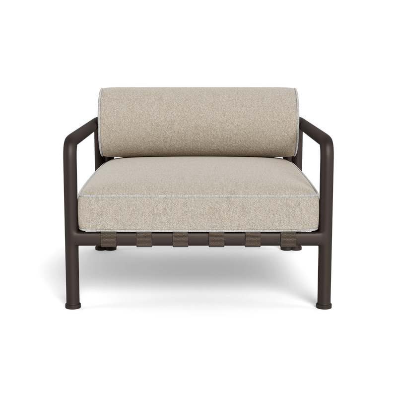 Parker Lounge Chair | Aluminum Bronze, Siesta Taupe, Copacabana Sand