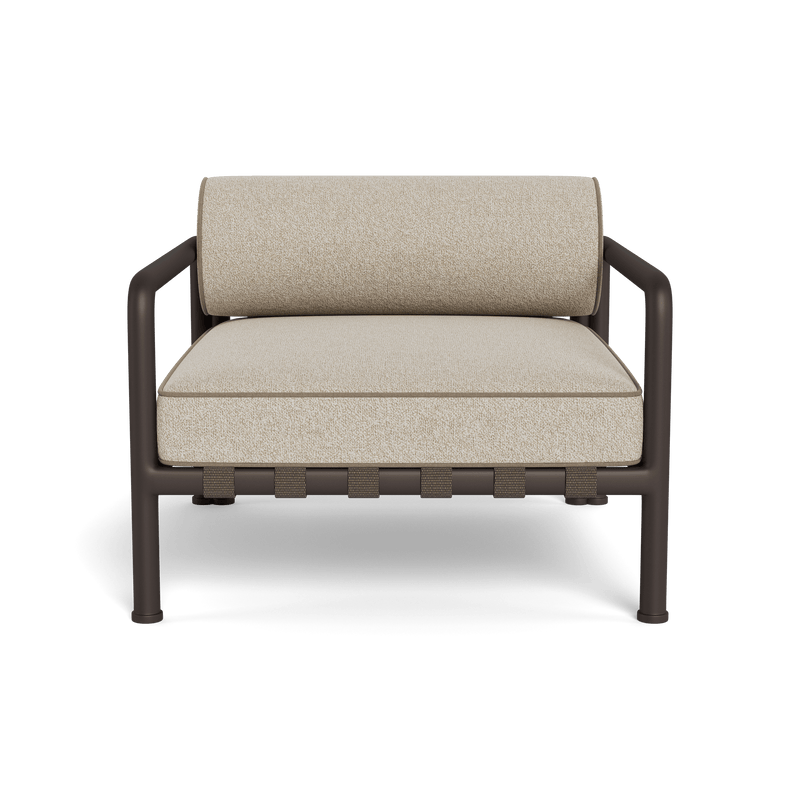 Parker Lounge Chair | Aluminum Bronze, Siesta Taupe, Panama Coco