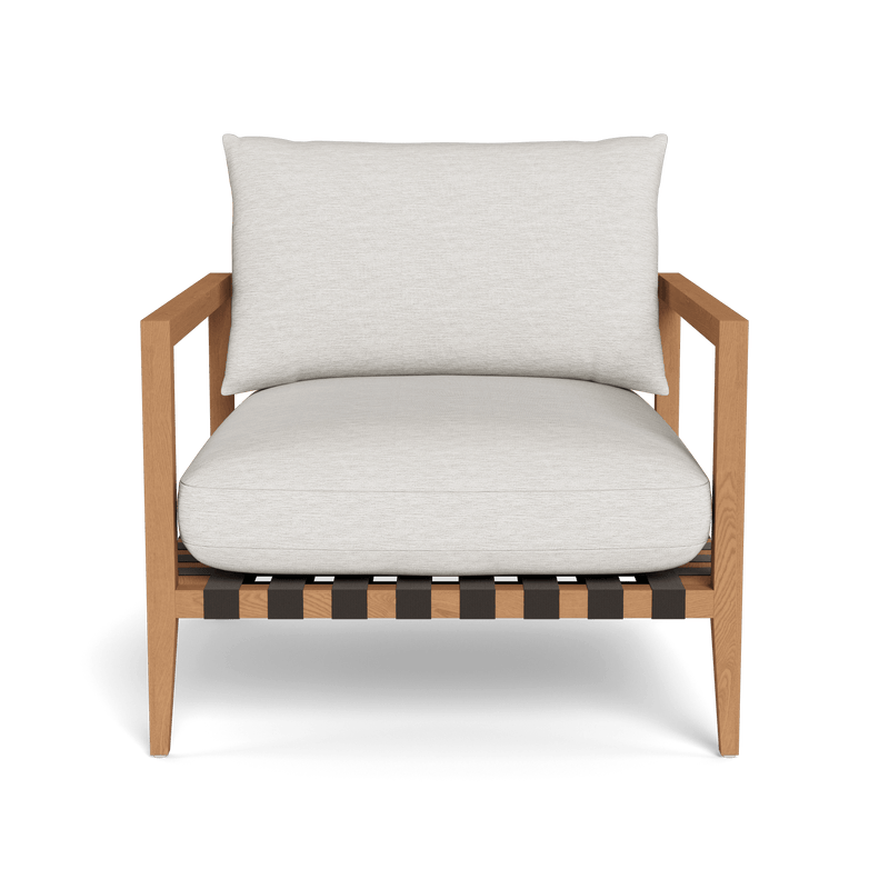 Pier Teak Lounge Chair | Teak Natural, Lisos Piedra, Strapping Taupe