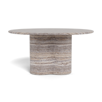 Porto Travertine Round Dining Table 60"