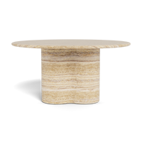 Porto Travertine Round Dining Table 60"