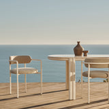 Porto Aluminum Dining Chair | Aluminum Bone, Riviera Stone,