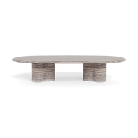 Porto Travertine Pill Coffee Table