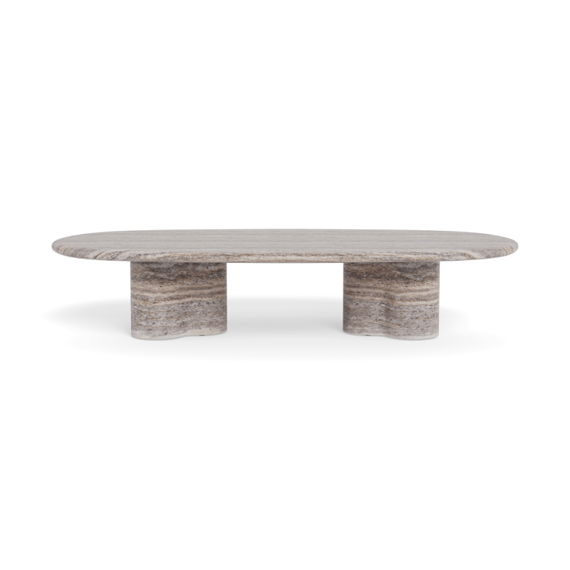 Porto Travertine Pill Coffee Table