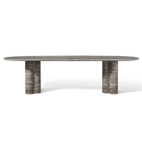 Porto Travertine Pill Dining Table 120"