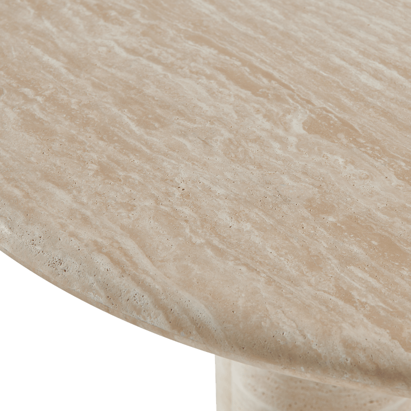 Porto Travertine Pill Dining Table 120"
