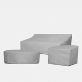 Porto Travertine Pill Dining Table 84" - Weather Cover | Surlast Grey, ,