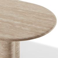 Porto Travertine Pill Dining Table 96"