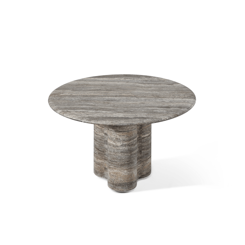 Porto Travertine Round Dining Table 48"